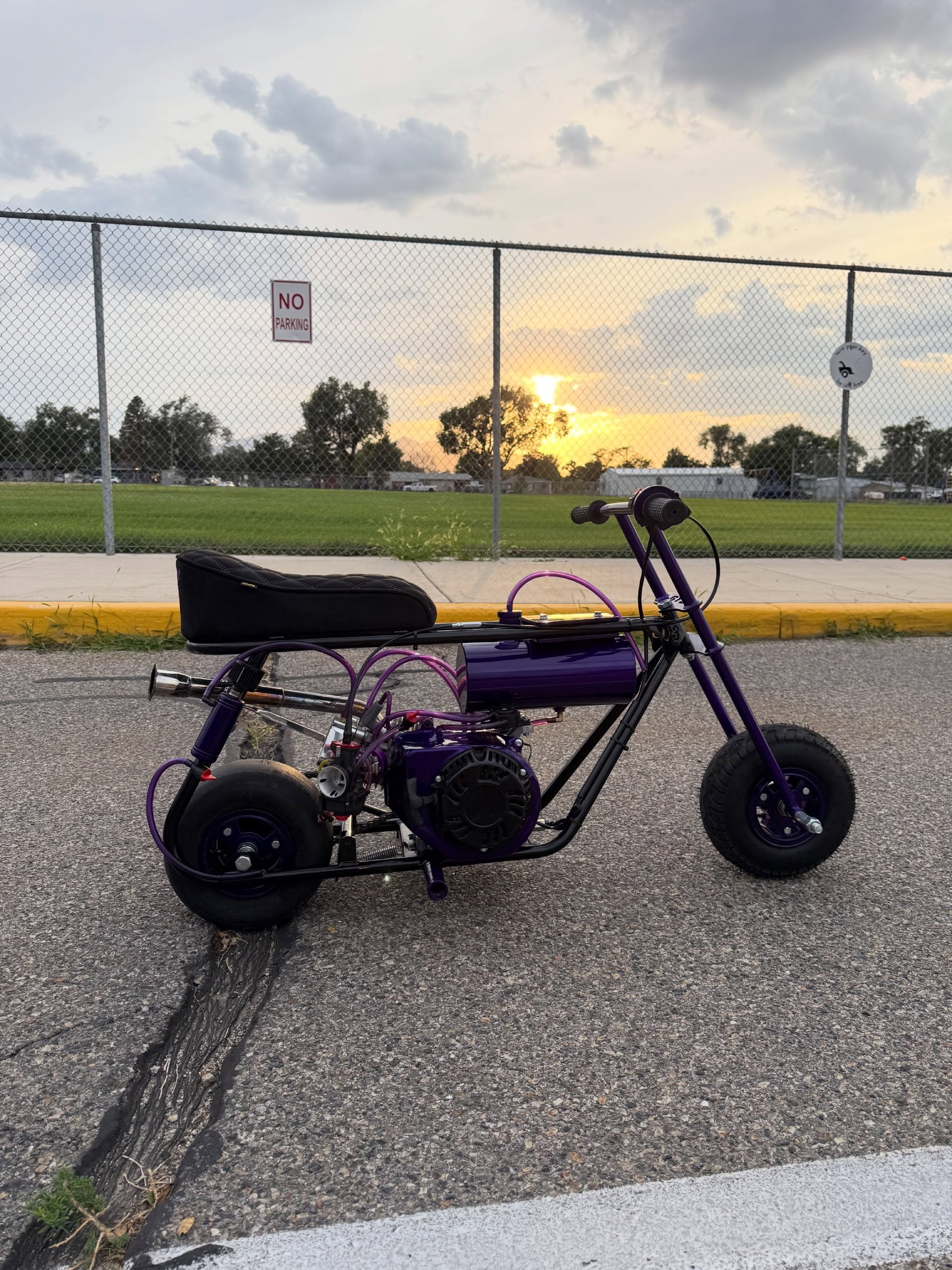Purple Custom Mini Bike 75+ MPH - Image 3