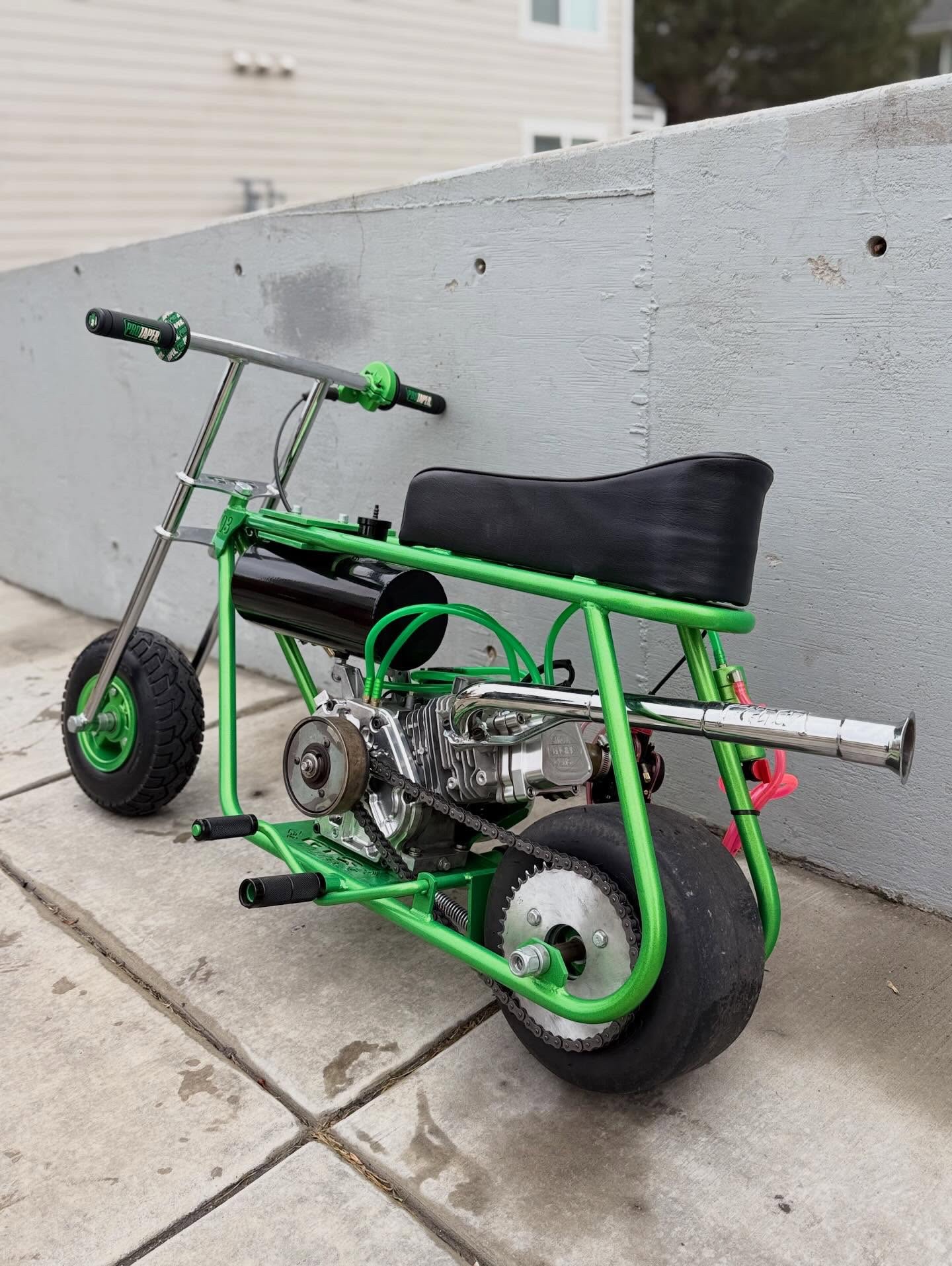 Green Custom Fat Tire Mini Bike