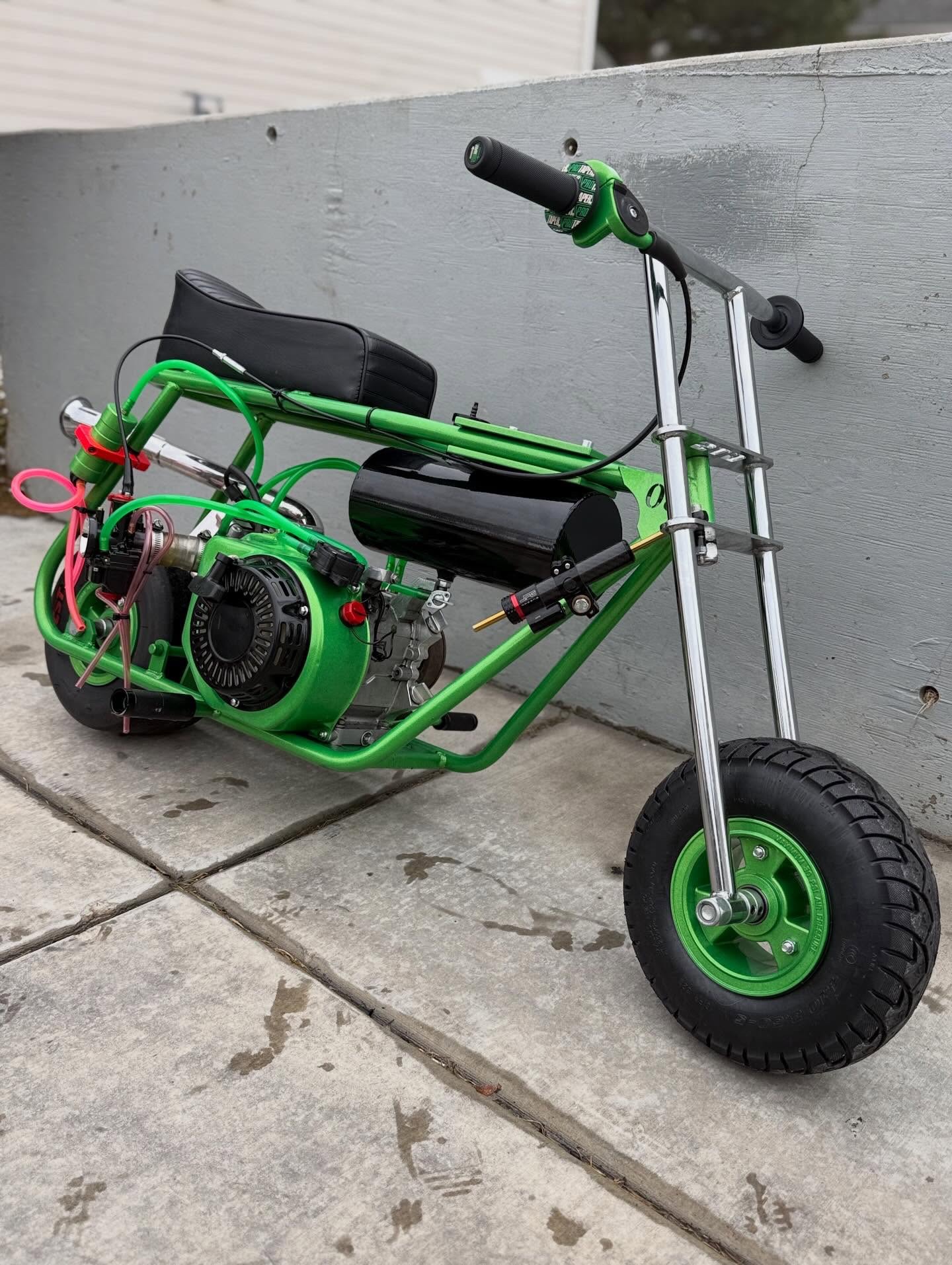 Green Custom Fat Tire Mini Bike - Image 2