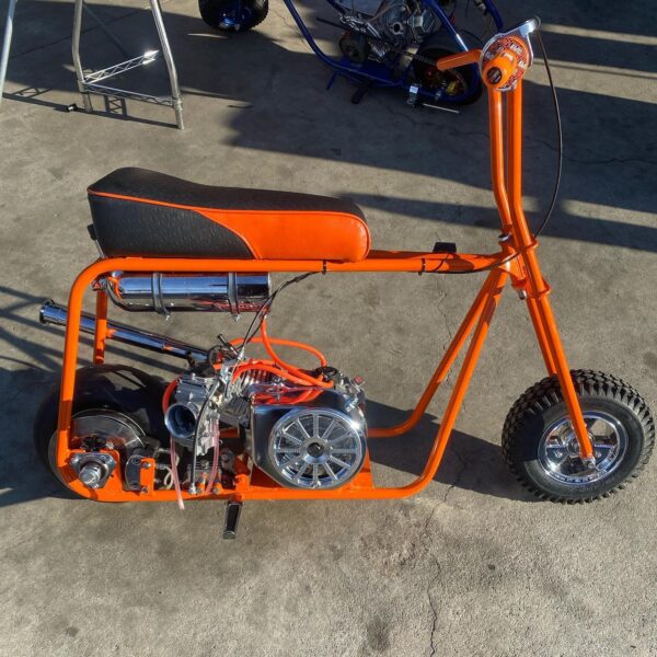 Orange Custom Mini Bike  Fast & Clean