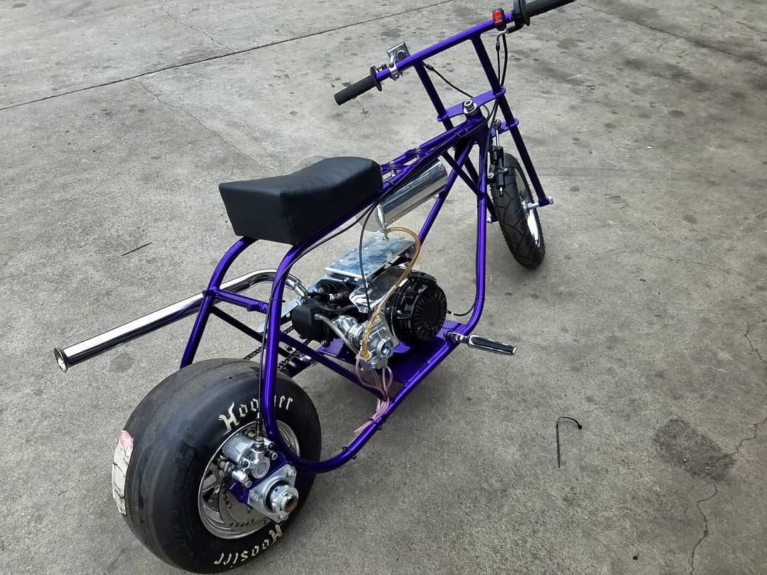 Purple Custom Fat Tire Mini Bike - Image 2