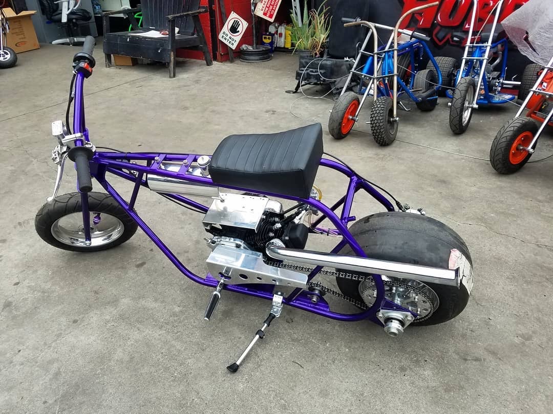 Purple Custom Fat Tire Mini Bike - Image 3