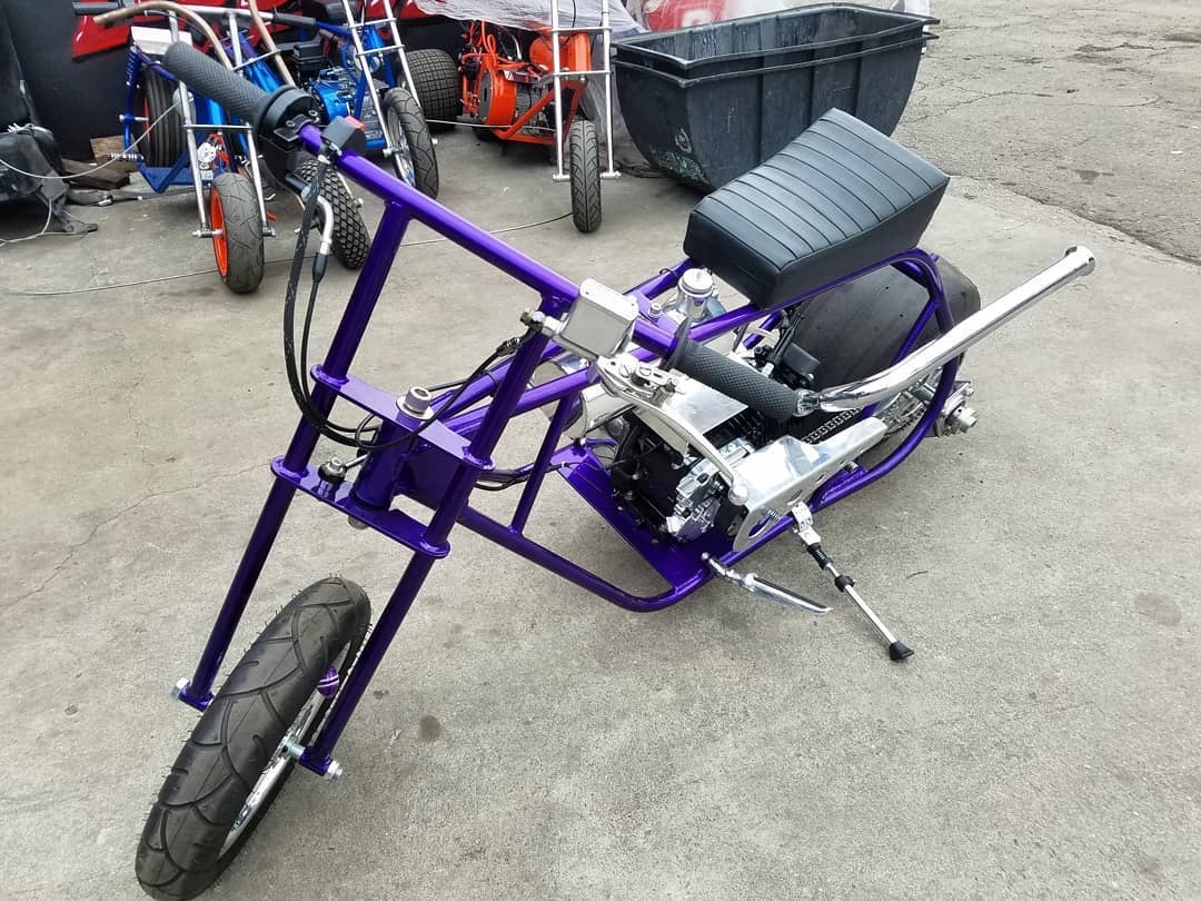Purple Custom Fat Tire Mini Bike - Image 4
